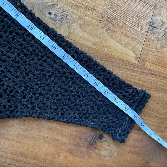 We The Free Black Open Weave Crochet Sweater Top - Picture 11 of 13